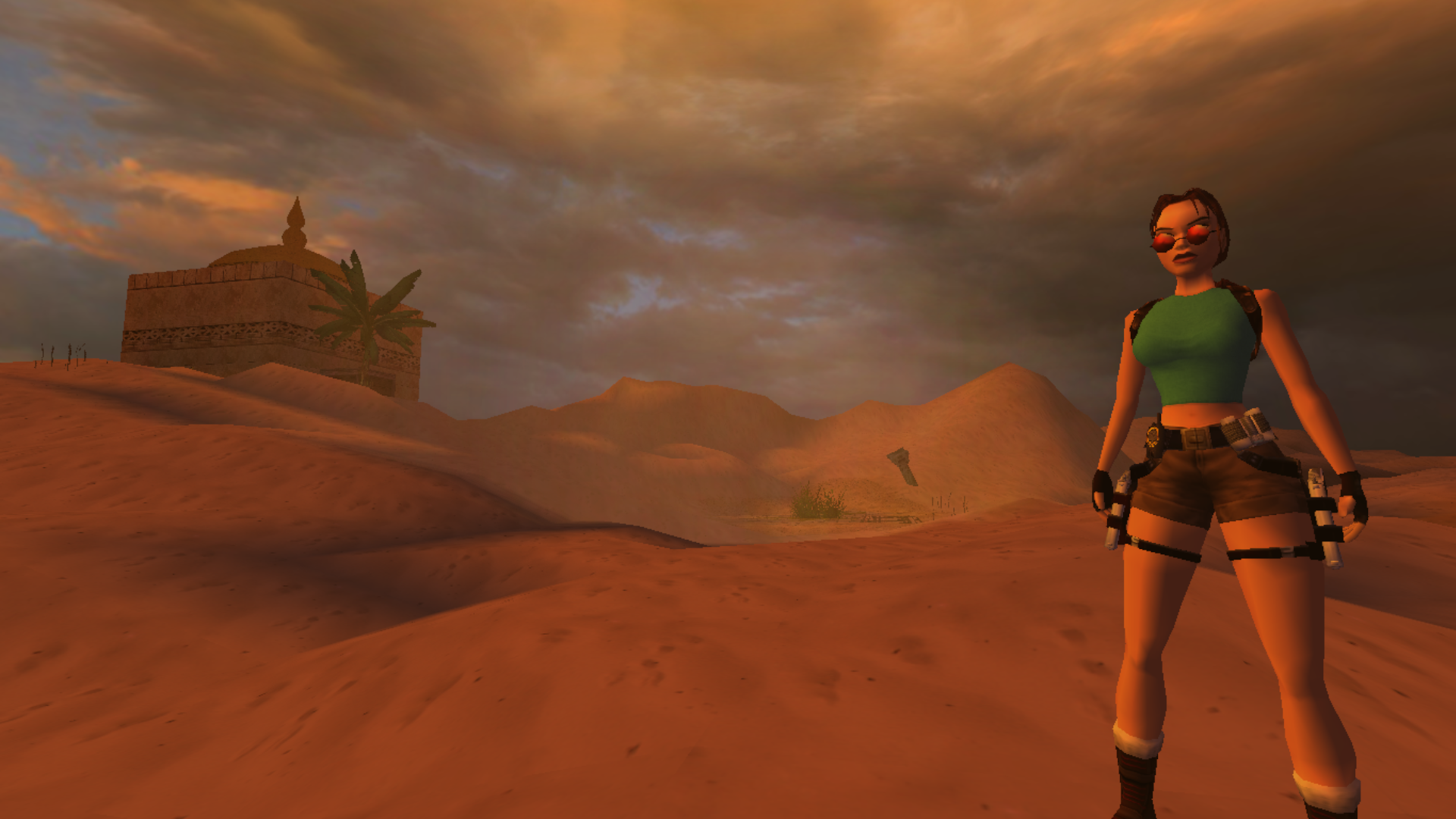 Lara in the desert